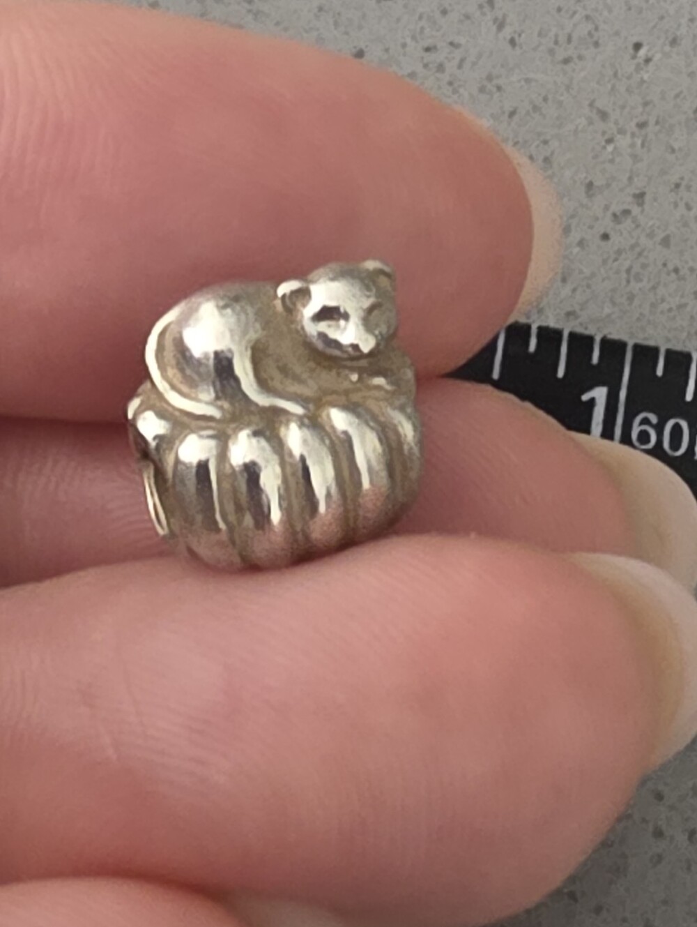 Pandora | "Cozy Cat" Authentic Sterlin Silver Charm - Picture 2 of 3
